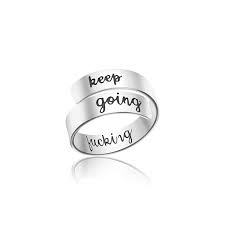 Stainless Steel Awareness Be Brave Suicide Depression Awareness Pause Ring Keep Going Nspiration Jewelry Strength Gift Ylq6426