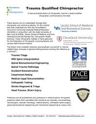 With a lot of chiropractic clinics, and growing, we have. Trauma Team Certification Charles Street Family Chiropractic
