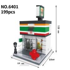 City Mini Street View 3d Model Blok Bangunan Kfec Cafe Apple Retail Store Arsitektur Batu Bata Mainan Untuk Anak Anak Hadiah Blok Aliexpress