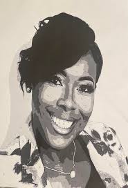 Collage portrait quilt for colon cancer support