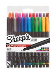 Sharpie Porous Art Pens Fine Point Black Barrel Assorted Ink Colors Pack Of 24 By Office Depot Officemax Sharpie Art Sharpie Pens Sharpie Colors