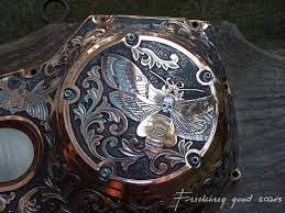 Harley Davidson Hand Engraved Primary Cover Metal Engraving Custom Motorcycle Parts Harley Davidson