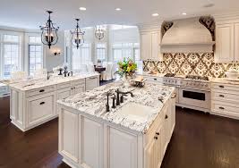 These 10 trending kitchen photos offer ideas. Sumptuous Hinkley Lighting In Kitchen Traditional With White Ice Granite Next To Bianco Antico Granite Alongside