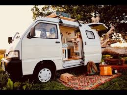 Tiny Compact Camper Van Conversion Full Tour Piaggio Porter Hijet Youtube Camper Van Conversion Mini Camper Camper Van
