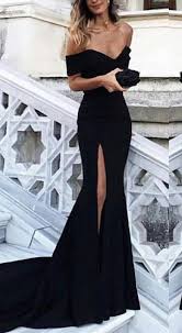 Elegant Black Bridesmaid Dress Long Off The Shoulder Fitted Women Wedding Party Gown Lp387 Long Bridesmaid Dresses Long Gown Elegant Black Bridesmaid Dresses Long