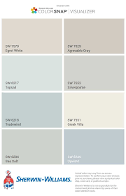 Modern farmhouse interior paint colors sherwin williams home. My Most Favorite Are Topsail Agreeable Gray Upward Sea Salt Tradewind Silverpointe Paint In 2021 House Color Palettes Paint Colors For Home House Color Schemes
