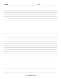 Free printable lined paper template. Printable Lined Paper With Name College