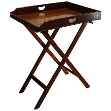 The tables and stand … Antique English Victorian Butler S Tray Table In Mahogany On Folding Stand At 1stdibs