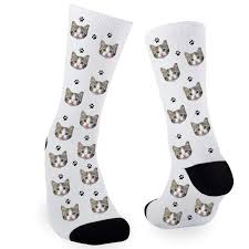 I'm going au' natrual for christmas this year. Custom Face Socks Australia Personalised Cat Paw Pet Face Socks The Print Cave