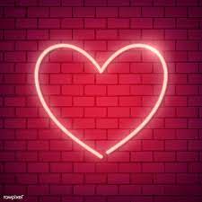 Neon Light Heart Icon On Red Background Free Image By Rawpixel Com Ningzk V Red Background Wallpaper Iphone Neon Neon Lighting