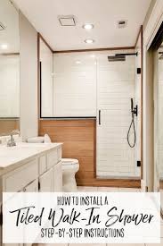 How To Install A Tiled Walk In Shower Our Handcrafted Life Tub To Shower Remodel Master Bathroom Renovation Shower Renovation