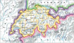 Svizzera su carta mappa d'italia. Svizzera Nell Enciclopedia Treccani