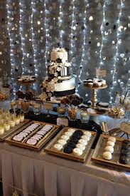 Dessert Table Styled By Sweet Freckles Gold Dessert Table Black And Gold Cake Dessert Table