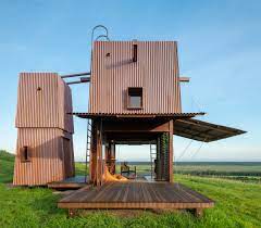 At the campsite blue waves, people arrives from all over france. Permanent Camping 2 Casey Brown Architecture Archdaily