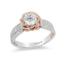 Enchanted Disney Belle 1 1 4 Ct T W Diamond Rose Frame Engagement Ring In 14k Two Tone Gold Zales A border of smaller accent diamonds frames the center cluster while the ring's shank, and the coordinating contoured wedding band, are lined with shimmering diamonds and come together to create the. enchanted disney belle 1 1 4 ct t w diamond rose frame engagement ring in 14k two tone gold