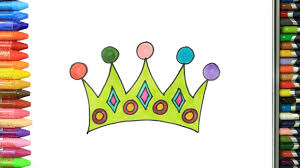 This will make the coloring sheet stand out. How To Draw Crown Colors Drawing And Painting How To Color Coloring For Children Youtube