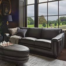 Add ultimate comfort to your living room with this sumptuous sofa. Gatsby Grey Leather 3 Seater Sofa Lifestyle Housing Units Christina Pumice Fabric Curved Corner Group