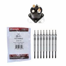 The glow plug relay is a common failure point on the 7.3 powerstroke diesel engine. Motorcraft Zd 11 Glow Plugs Glow Plug Relay For 94 03 7 3l Powerstroke Prosource Diesel