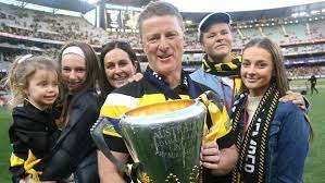 Tigers Coach Damien Hardwick With His Family Richmond Football Club Afl Triumph