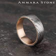 6 5mm Men S Damascus Steel And Gold Ring This 6 5mm Damascus Steel And Gold Ring In Ring Const Wedding Rings Wedding Accessories Jewelry Men S Wedding Rings