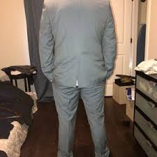 A dark suit emphasizes the shape and presence of the wearer more than a lighter color would. Primark Suits Blazers Cedar Wood State Slim Fit Mens Suit Poshmark