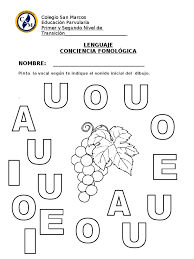 Guia Conciencia Fonologica Vocales U Puedes descargar gratis esta ficha para colorear y aprender las vocales haciendo click sobre la imagen o en el enlace siguiente: guia conciencia fonologica vocales u