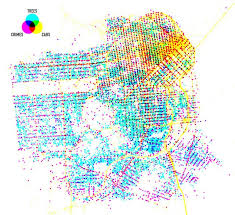 Trees Cabs Crime In San Francisco Big Data Visualization Map Map Design Map