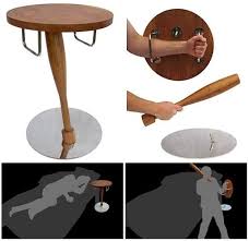 Stick Shield Table Dyi Self Defence Weapon Furniture Design Diy Home Security Zombie Apocalypse Survival Bedside Table