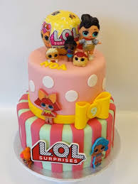 Custom Birthday Cake Anak Perempuan Kue Ulang Tahun Anak Cewek Disney Dan Lol Kue Tart Custom Shopee Indonesia