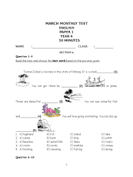 Make one copy of the worksheet pictures of animals and food per group. English Year 4 Kssr Paper 1 Christmas