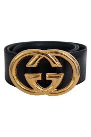 Black And Gold Gucci Belt Womens Vintage Gucci Belt With Large Gold Logo Gucci Belt Vintage Gucci Belt Vintage Gucci