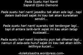 Pada Suatu Hari Nanti Kutipan Puisi Kutipan Buku Sajak