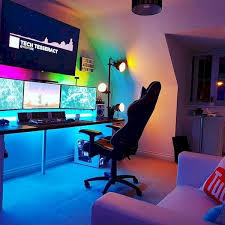 45 Awesome Computer Gaming Room Decor Ideas And Design Artmyideas Check out y lighting for luxe bedroom decor, and shop our pick below: 45 awesome computer gaming room decor
