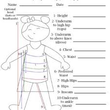 Childs Measurement Chart
