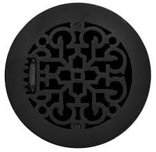 Cast Iron Round Floor Ceiling Or Wall Grates For Air Or Heat Vent Register Cover With Damper 6 Hole Size 7 1 2 Overall Diameter Zm Ir 601 Heat Vents Heating And Cooling Units