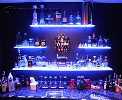 The glowing bottles stand out and provide an energy efficient light source. Led Lighted Shelves Back Bar Shelving For Home Bars Restaurants