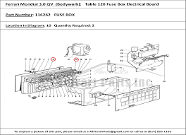 We did not find results for: Ferrari Part 116262 Fuse Box In Ferrari Mondial 3 0 Qv 1984 Bodywork Table 120 Fuse Box Electrical Board