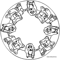 Nach dem ihr die herz vorlage pdf ausgedruckt habt, könnt ihr die herz schablone ausmalen, ausschneiden, bekleben oder zu einem anhänger machen. Hunde Und Katzen Mandalas Im Kidsweb De