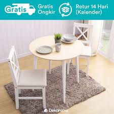Meja makan marmer bulat kaki logam kustom desain modern grosir. Jual Dekoruma Niwa Meja Makan Minimalis Bulat Putih Kayu Diameter 80 Cm Dining Table Terbaru Juni 2021 Blibli