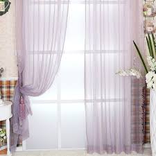 Romantic Purple Bedroom Striped Purple Sheer Curtains