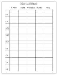 free blank daily schedule form daily schedule template