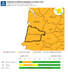 Toute l'info locale + des reportages exclusifs je découvre. Meteo Le Departement Des Landes En Vigilance Orange Pluie Inondation Et Orages News Fr