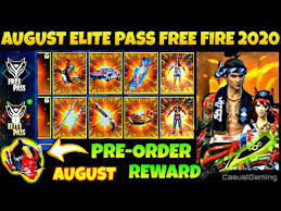 August Elite Pass Of Free Fire 2020 July 2020 Elite Pass Full Pre Order Details Free Fire India Youtube