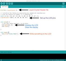 Arduino Lcd Using Sensor Shield V5 Learn Robotics Arduino Arduino Lcd Learn Robotics