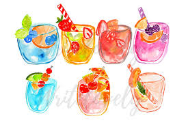 Watercolor Drinks Cocktail Clipart Clip Art Cocktails Clipart Cocktail Drinks