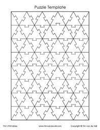 Equilateral Triangle Puzzle Template Puzzle Piece Template Puzzle Piece Crafts Puzzle Art Design