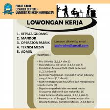 Temukan lowongan kerja pabrik semarang yang anda cari di bawah ini. Fakultas Bahasa Dan Seni Univ Hkbp Nommensen