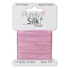 purely silk size fff red silk beading stringing thread