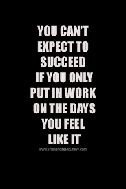 You Can T Expect To Succeed If You Only Put In Work On The Days You Feel Like It Pin Mindset Quotes Wisdom Quotes Words Quotes