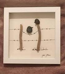 Beachcombing Art Picture A Perfect Gift All Items Found By Me On Uk Beaches Art Beachcom Pebble Art Pebble Art Ideas Driftwood Art